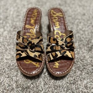 Sam Edelman Brown Leopard Women's Sandals